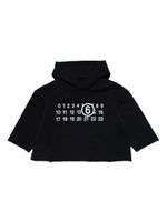 MM6 Maison Margiela Kids hoodie en coton à motif Compass - Noir - thumbnail