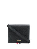 Thom Browne porte-cartes en cuir grainé - Noir