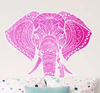 Muurstickers tienerkamer bohemian olifant - thumbnail