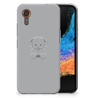 Samsung Galaxy Xcover 7 Telefoonhoesje met Naam Grijs Baby Olifant