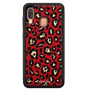Samsung Galaxy A40 hoesje - Luipaard rood