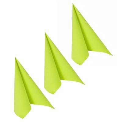 60x Fel groene kleuren thema servetten 33 x 33 cm.