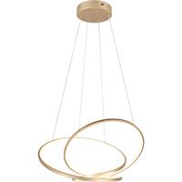 LED Hanglamp - Trion Alvin - 52W - Aanpasbare Kleur - Dimbaar - Rond - Goud - Metaal