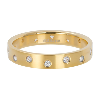 iXXXi Vulring Zirconia 14 Stones Crystal Matt Goud