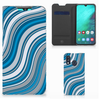 Samsung Galaxy A40 Hoesje met Magneet Waves Blue