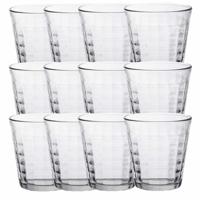 Duralex Drinkglazen Prisme - 12x stuks - glas - 275 ml - Waterglazen - Koffieglazen - Theeglazen