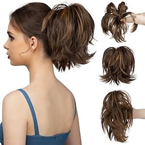 Chignons Knot Paardenstaart met klauw Synthetisch haar Haar stuk Haarextensies Gekruld Feest Alledaagse kleding Feesten Uitgaan A1 A2 A4 Lightinthebox