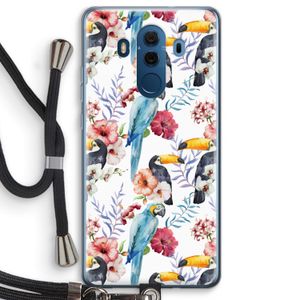 Bloemen tukan: Huawei Mate 10 Pro Transparant Hoesje met koord
