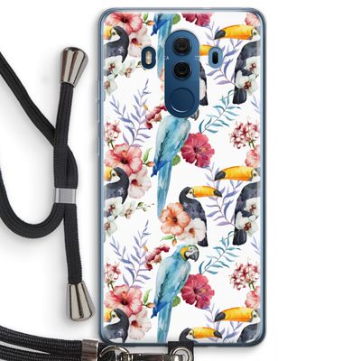 Bloemen tukan: Huawei Mate 10 Pro Transparant Hoesje met koord