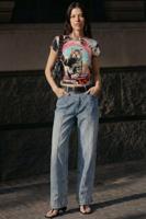 Rechte jeans met omgekeerd effect - BLUE - 42