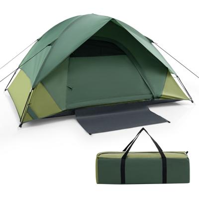Tent voor 2 Personen Ultralichte Campingtent met Afneembare Regenbescherming Ramen en Grondzeil Waterdicht voor Trekking Kamperen