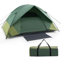 Tent voor 2 Personen Ultralichte Campingtent met Afneembare Regenbescherming Ramen en Grondzeil Waterdicht voor Trekking Kamperen