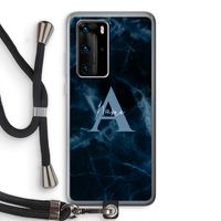 Midnight Marble: Huawei P40 Pro Transparant Hoesje met koord