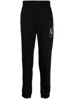 Armani Exchange pantalon de jogging à logo brodé - Noir