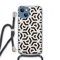 Crazy pattern: iPhone 13 mini Transparant Hoesje met koord