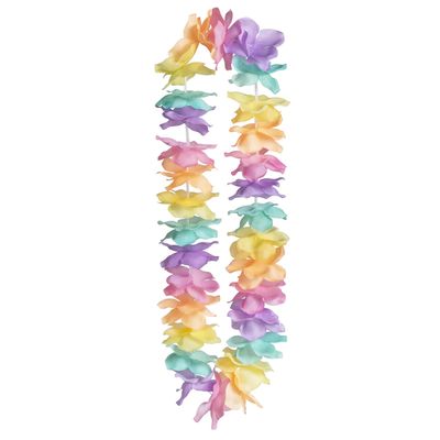 Hawaii krans/slinger - Tropische/zomerse kleuren mix - Bloemen hals slingers