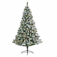 Kunst kerstboom Imperial pine met sneeuw en verlichting 180 cm - thumbnail