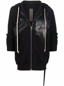 Rick Owens DRKSHDW hoodie zippé à design patchwork - Noir