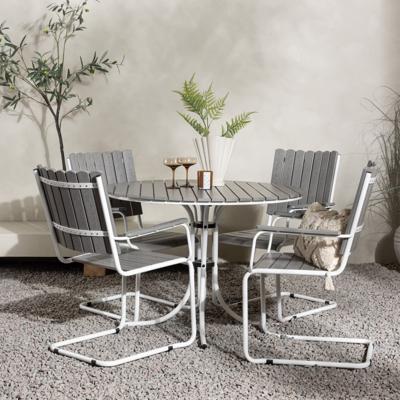 Nohr Outdoor Diningset 'Temisha' Polywood, kleur Grijs