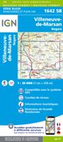 Wandelkaart - Topografische kaart 1642 SB - Serie Bleue Villeneuve-de-Marsan | IGN - Institut Géographique National
