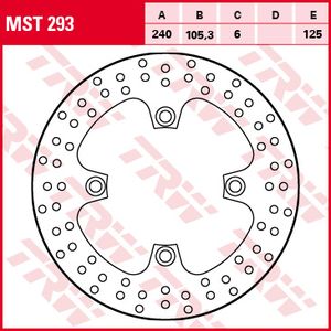 TRW Remschijf, remschijven voor de moto, MST293