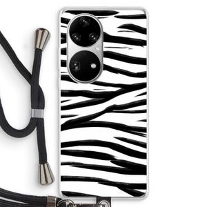Zebra pattern: Huawei P50 Pro Transparant Hoesje met koord