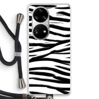 Zebra pattern: Huawei P50 Pro Transparant Hoesje met koord
