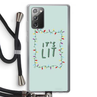 It's Lit: Samsung Galaxy Note 20 / Note 20 5G Transparant Hoesje met koord