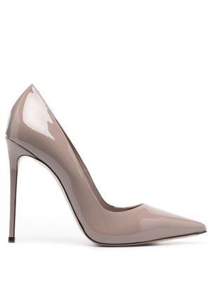 Le Silla escarpins Eva 115 mm en cuir verni - Marron