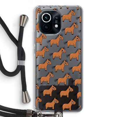 Pony: Xiaomi Mi 11 Transparant Hoesje met koord
