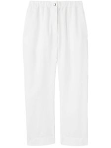 Proenza Schouler White Label pantalon en coton mélangé à coupe droite - Blanc