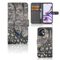 Motorola Moto G13 | G23 | Telefoonhoesje | Met pasjeshouder | Krokodillenprint