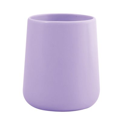 Badkamer drinkbeker/tandenborstelhouder Malmo - Keramiek - lila paars - 8 x 10 cm
