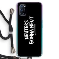Neuters (zwart): Oppo A72 Transparant Hoesje met koord