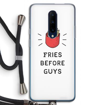Fries before guys: OnePlus 7 Pro Transparant Hoesje met koord