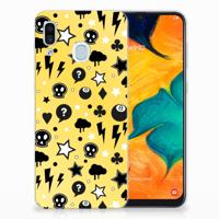 Silicone Back Case Samsung Galaxy A30 Punk Geel