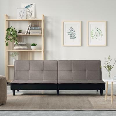 Slaapbank stof taupe