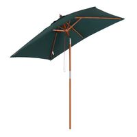 Parasol, zonwering, UV-bescherming voor tuin, terras, veranda, grote diameter, waterafstotend, stabiel, massief hout, bamboe parasol, roestvrij, kabelsysteem, tuinfeest, kieuwfeest, kampeeruitrusting, parasol voor buiten