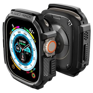 Spigen Rugged Armor Apple Watch Ultra/Ultra 2 TPU Case - 49mm - Zwart