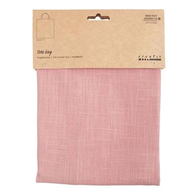 Creativ Company Draagtas katoen roze, 38x42cm