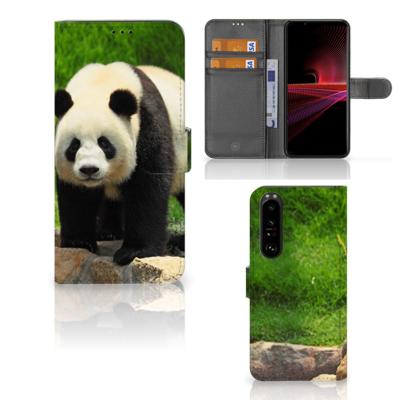 Sony Xperia 1 III | Telefoonhoesje | Met pasjeshouder | Panda