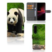 Sony Xperia 1 III | Telefoonhoesje | Met pasjeshouder | Panda