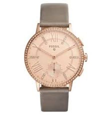 Horlogeband Fossil S221346 Leder Grijs 22mm