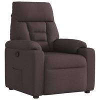 Fauteuil verstelbaar stof donkerbruin