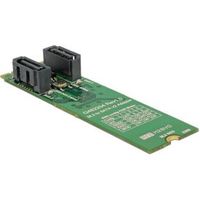 Delock 62961 Converter M.2 Key B+M male > 2 x SATA 7-pins male met RAID