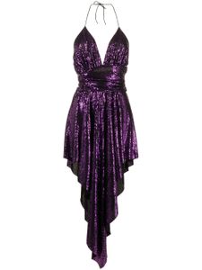 Alexandre Vauthier robe asymétrique à dos-nu - Violet