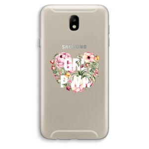 GRL PWR Flower: Samsung Galaxy J7 (2017) Transparant Hoesje