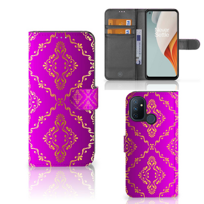 Wallet Case OnePlus Nord N100 Barok Roze Wallet Case OnePlus Nord N100 Barok Roze
