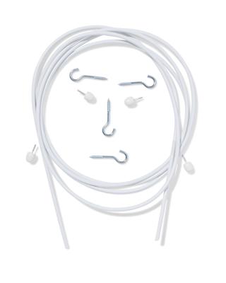 HEMA Gordijnenset Spiraal 2.5m (wit)