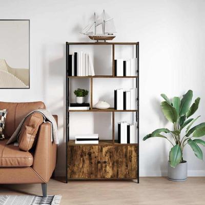 Boekenkast Gerookt eiken 80 x 30 x 155,5 cm Bewerkt hout